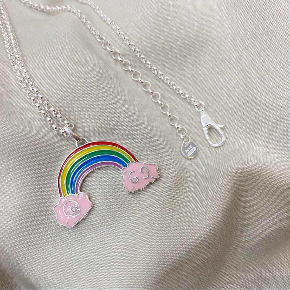 🌈 Gucci 925 sterling silver rainbow necklace